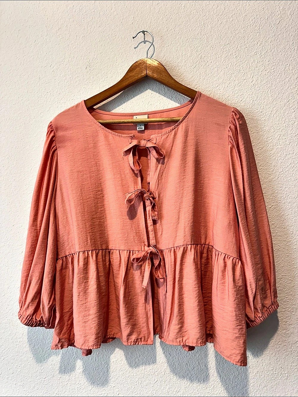 A New Day RN17730 Blouse in Pink/Peach Size Large Great condition
